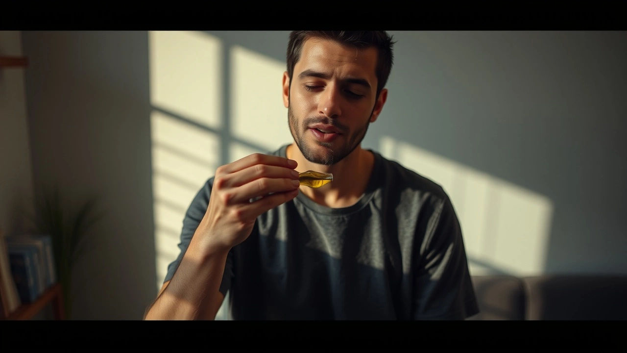 person pratiquant leOil pulling pour la santé bucco-dentaire