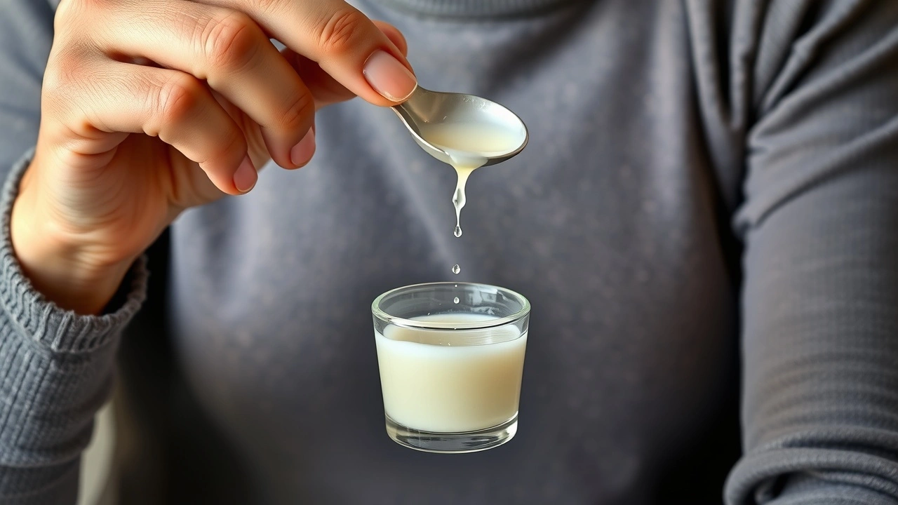 person utilisant l'huile de coco pour l'oil pulling