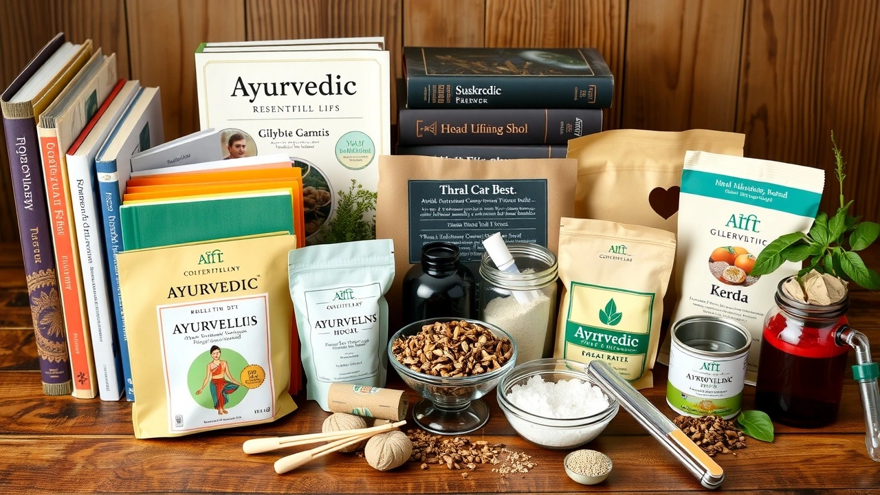 différents livres et huiles pour le tirage d'huile