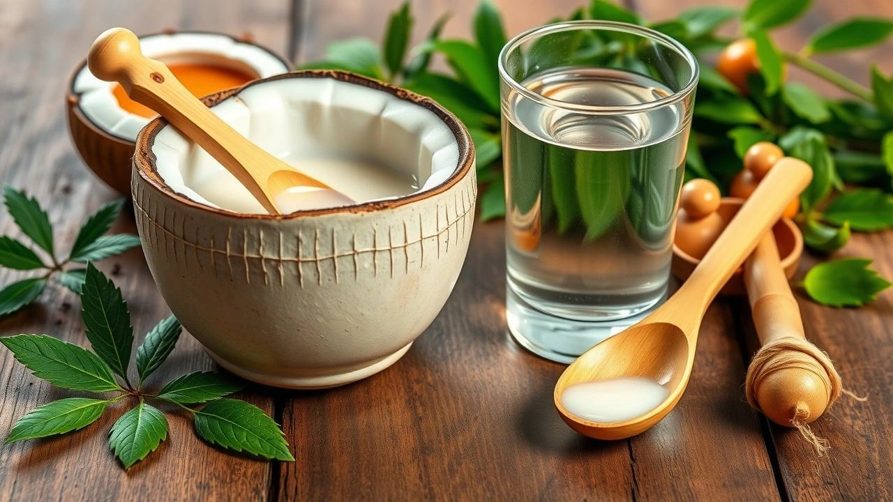 methode traditionnelle du tirage dhuile avec des ingredients