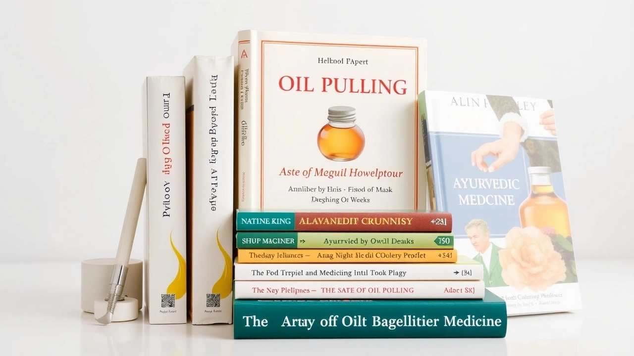 collection de livres sur le tirage d'huile et médecine ayurvédique