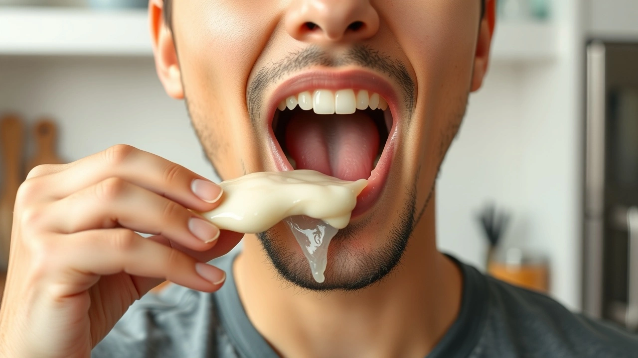 pratique de l'oil pulling avec de l'huile de coco