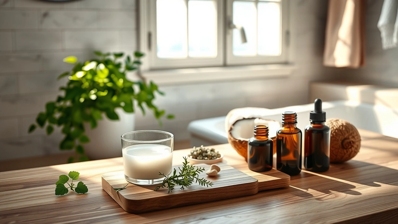 Une scène apaisante illustrant le mouth pulling et le bien-être intérieur.