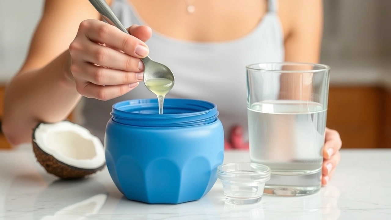 photo d'une personne se préparant pour le lavage d'huile