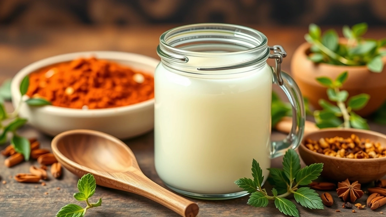 huile de coco dans un pot en verre avec cuillère