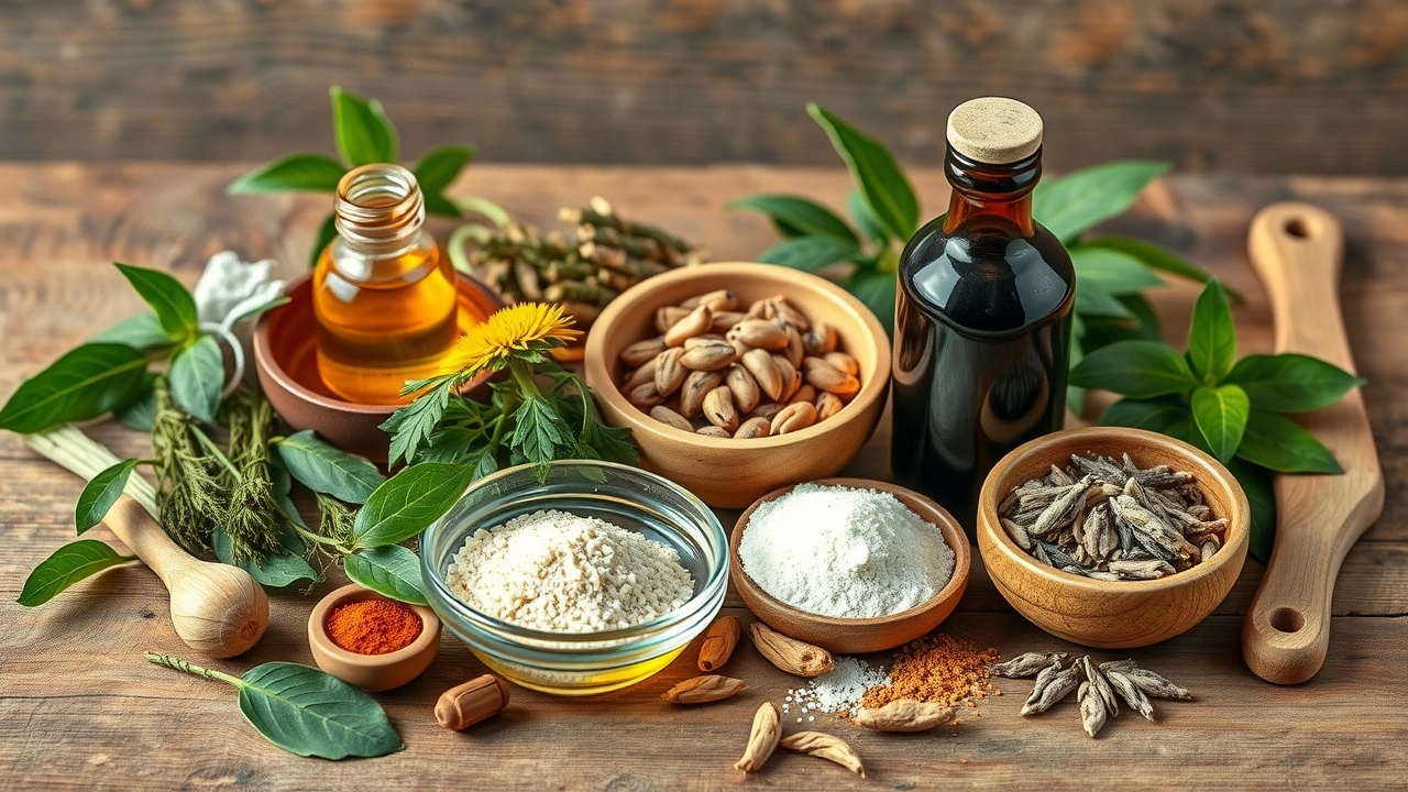 ingrédients ayurvédiques pour le bain de bouche